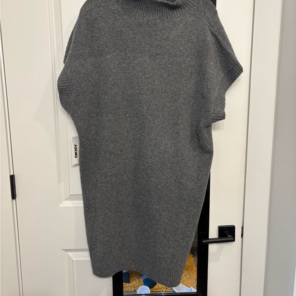 DKNY Heather Gray Sleeveless Knit Tunic